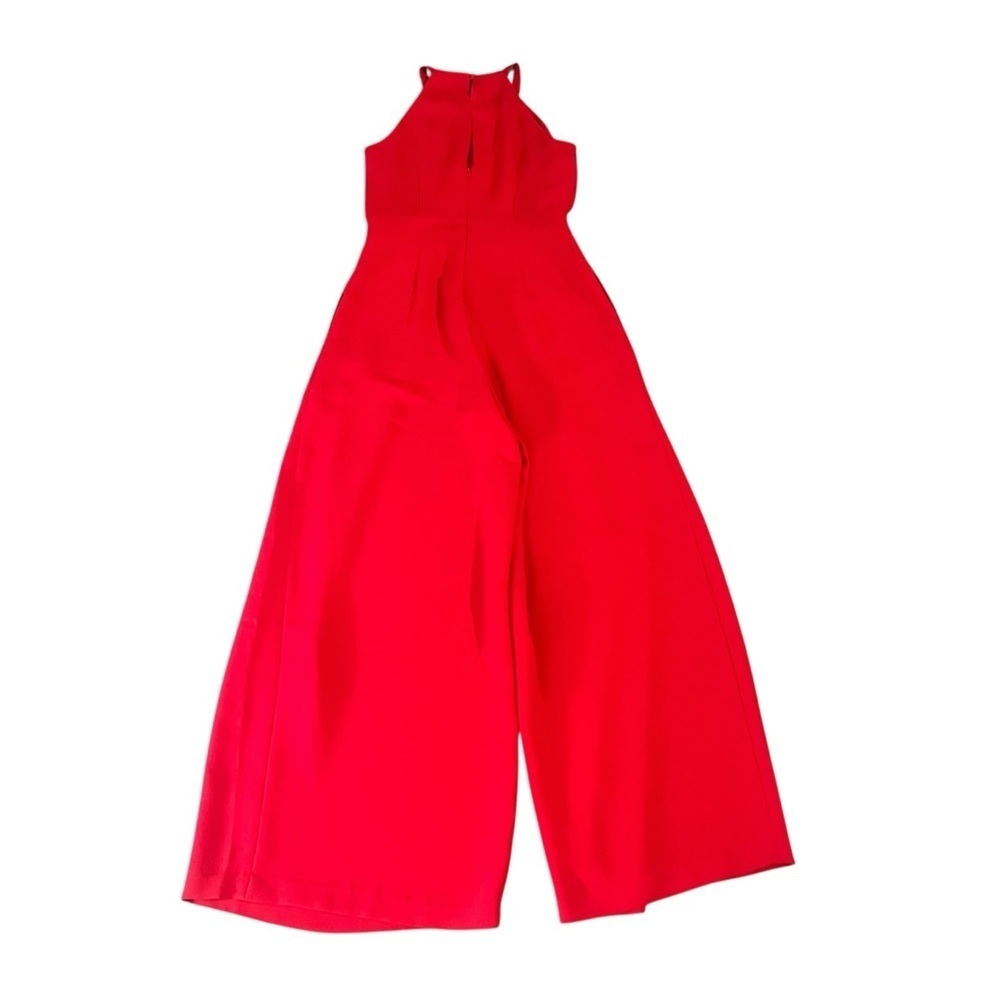 Banana Republic Elegant Red Women's Halter Jumpsuit Size 00P - Picture 3 of 9